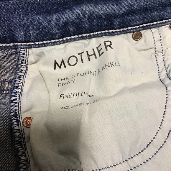 MOTHER The Stunner Ankle Fray in Field of Dreams Size 29. - Picture 10 of 12